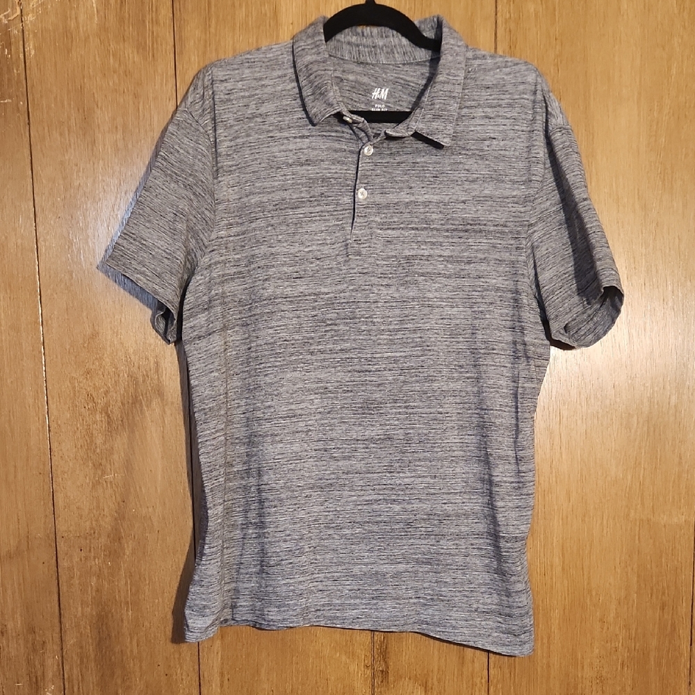 H&M Heather Gray Men's Polo Shirt